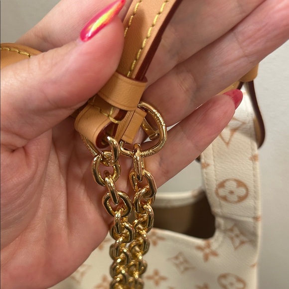 TWO WAY Monogram Coated Canvas & Leather Straps Crossbody Bag COMES WITH BOX - Picture 6 of 13